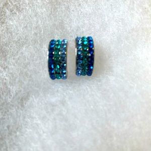 Rhinestone blue earings